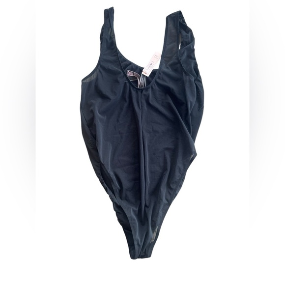 NEW Victoria's Secret VERY SEXY Shine Mesh Sheer Tank Bodysuit Black - Picture 5 of 8